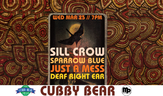 SILL CROW / SPARROW BLUE / JUST A MESS / DEAF RIGHT EAR at Cubby Bear