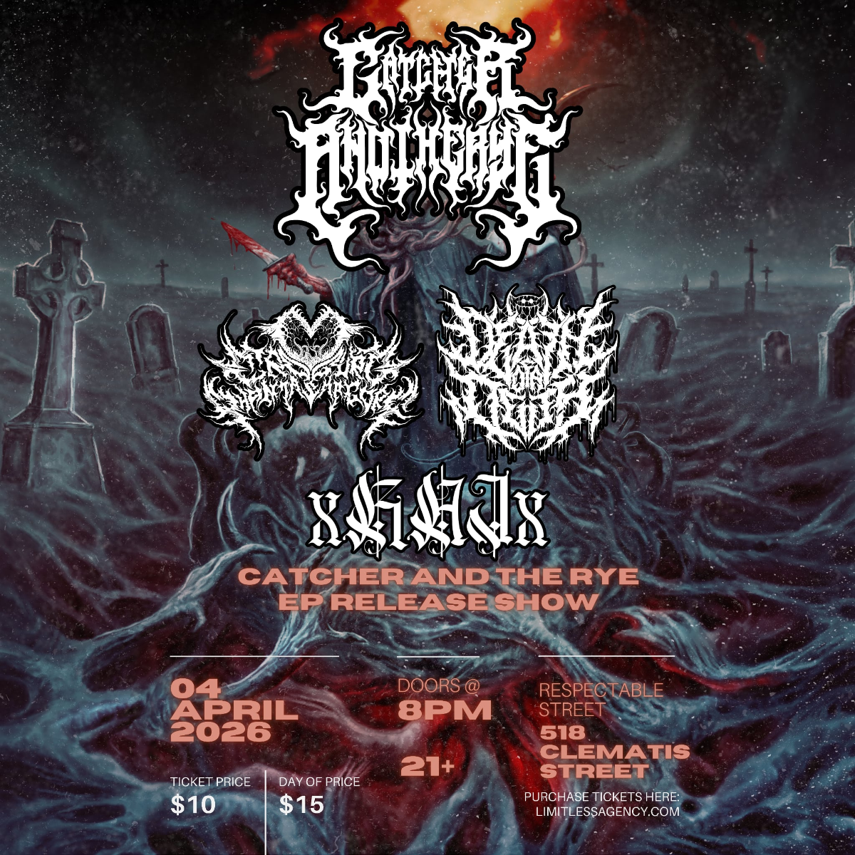 Catcher and the Rye, Death of a Deity, Eroguro Phantasmagore & Kai in West Palm Beach