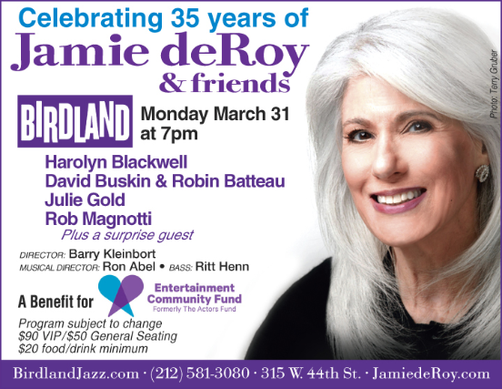 Jamie deRoy & Friends at Birdland Jazz Club – New York, NY