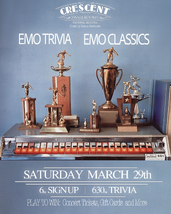 EMO TRIVIA! HOSTED BY MARCUS RUSHMORE OF LET ALONE at Crescent Ballroom – Phoenix, AZ