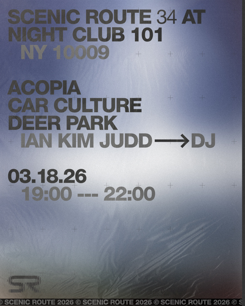 Acopia, Deer Park, Car Culture, Ian Kim Judd DJ