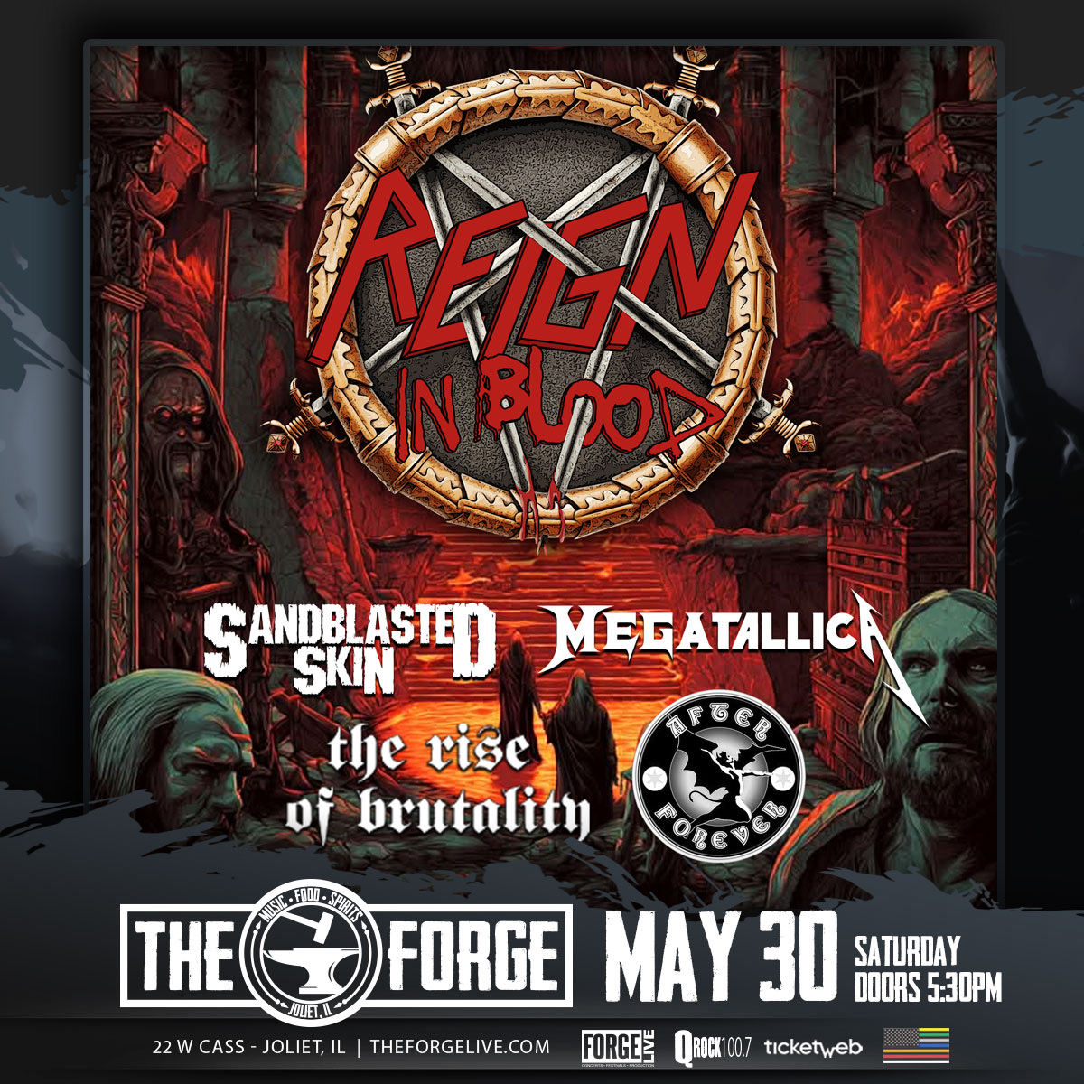 Reign In Blood, Sandblasted Skin (Pantera Tribute), Megatallica, The Rise Of Brutality (Hatebreed), After Forever- (Black Sabbath Tribute)