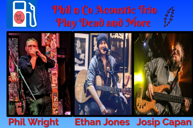 FREE SHOW! Phil n Co Acoustic Trio “Play Dead and More” at Atomic Lounge – St. Louis, MO