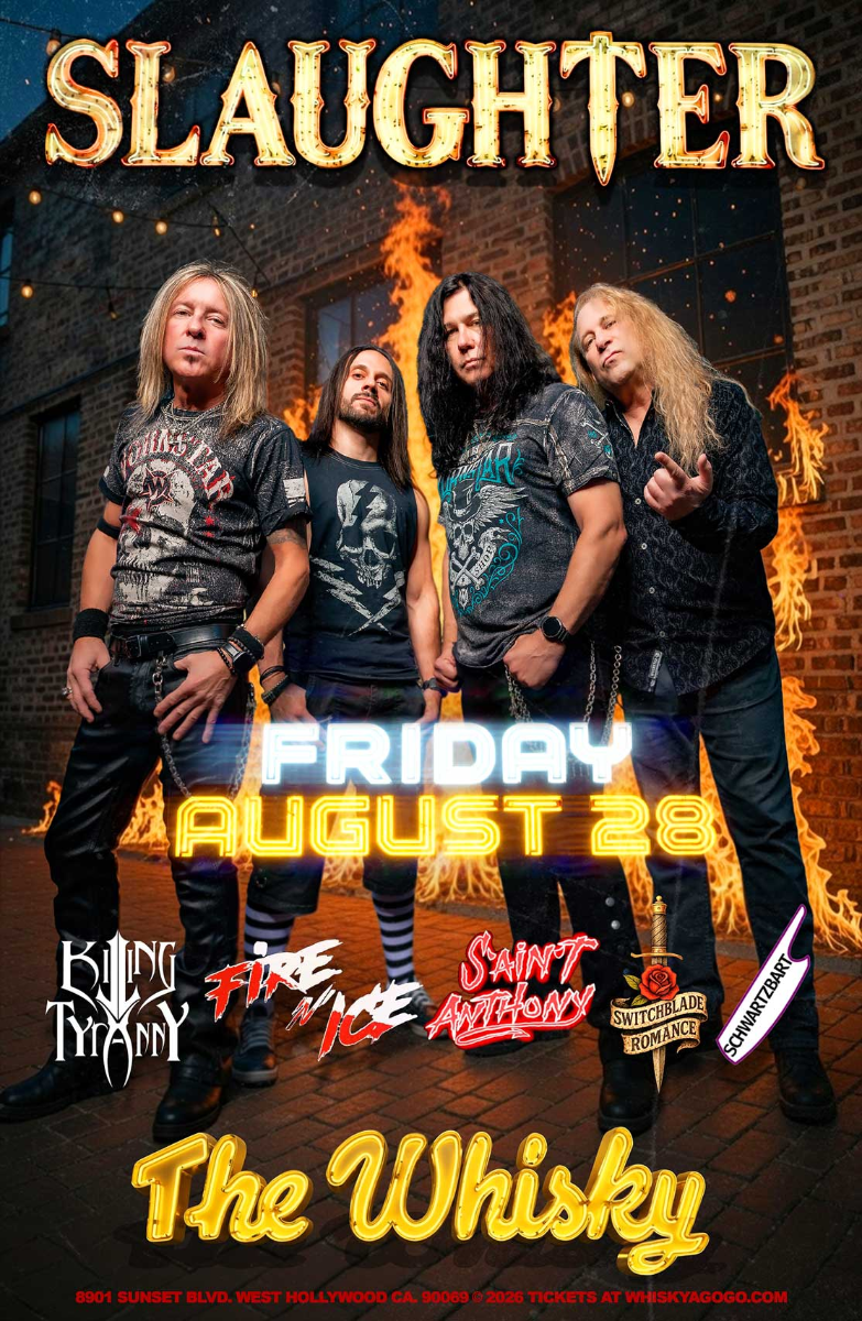 Slaughter, Killing Tyranny, Fire 'N Ice, S’ain’t Anthony, Switchblade Romance, Snake Bite Whisky, Aaron Schwartzbart