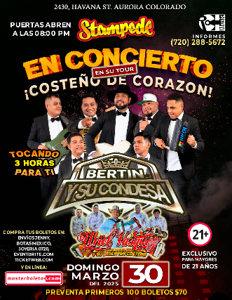 Bertin y Su Condesa – Uriel Vasquez y Su Descarga Costena at Stampede – Aurora, CO