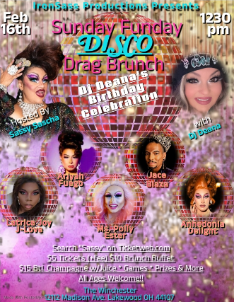 Sassy Sascha’s Sunday Funday Disco Drag Brunch! at The Winchester – Lakewood, OH