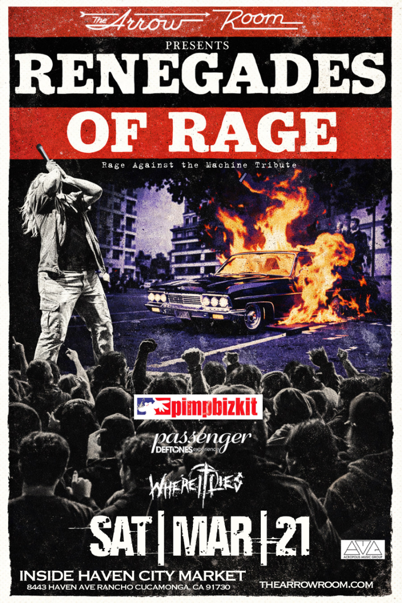 Renegades of Rage, Pimp Bizkit, Passenger and Where It Lies at The Arrow Room