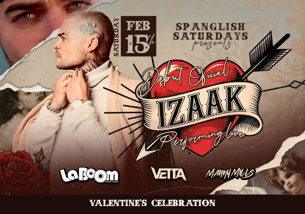 Izaak Performing LiVE! @LaBoomNY Valentines Celebration at La Boom – Woodside, NY