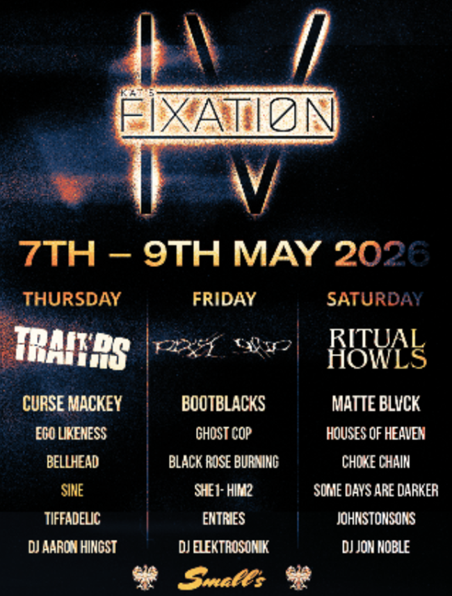 Fixation Friday: Pixel Grip , Bootblacks, Ghost Cop, Black Rose Burning, She 1-Him 2, Entries, DJ Elektrosonik
