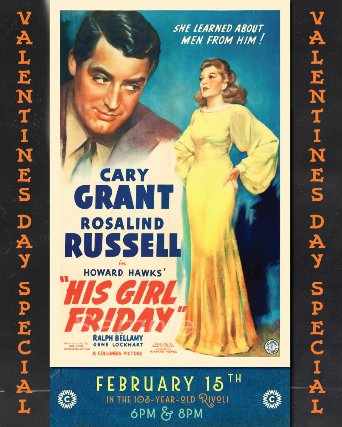 His Girl Friday (1940) at Williams Center – Cinema Underground – Rutherford – Rutherford, NJ