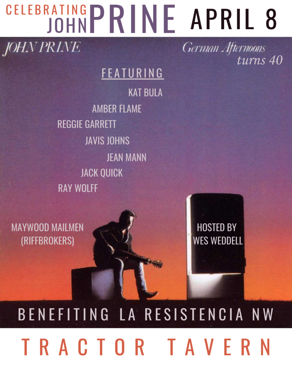 5th Annual John Prine Tribute Night - Seattle Artists playing favorites | Maywood Mailmen performing "German Afternoons"