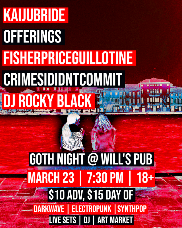 crimesididntcommit, Offerings, Rocky Black, fisherpriceguillotine, KAiJUBRiDE