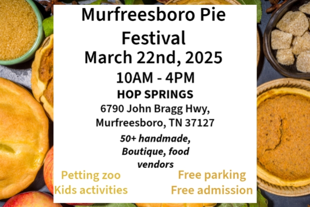 Murfreesboro Pie Festival at Hop Springs – Murfreesboro, TN