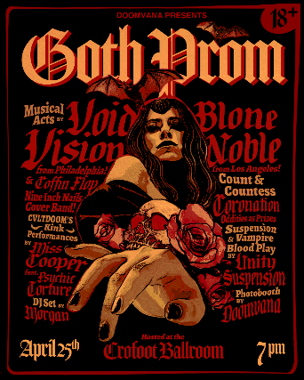 Doomvana presents GOTH PROM at The Crofoot Ballroom – Pontiac, MI