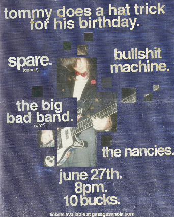 The Nancies, BS Machine, Spare, The Big Bad Band at Gasa Gasa