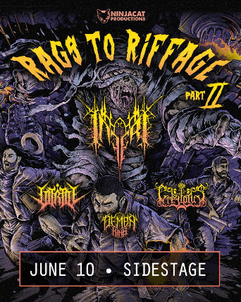 Rags to Riffage 2 | Inferi – Vitriol – Greylotus – Demon King at Sidestage – Winnipeg, Canada