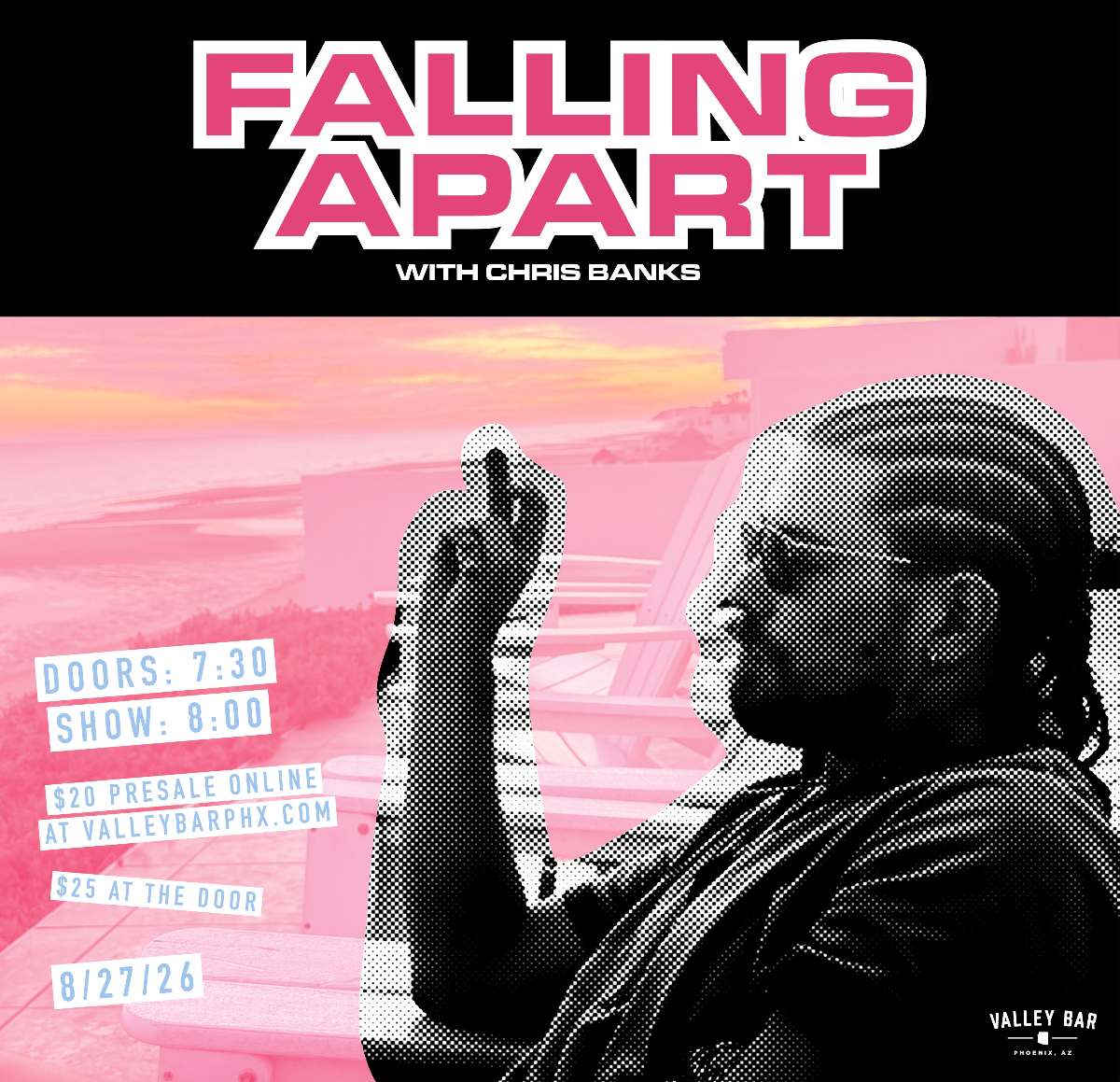 FALLING APART COMEDY WITH CHRIS BANKS | Event Image