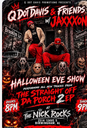 Cartel de Q Dot & Jaxxxon + Friends at The Nick Halloween Eve