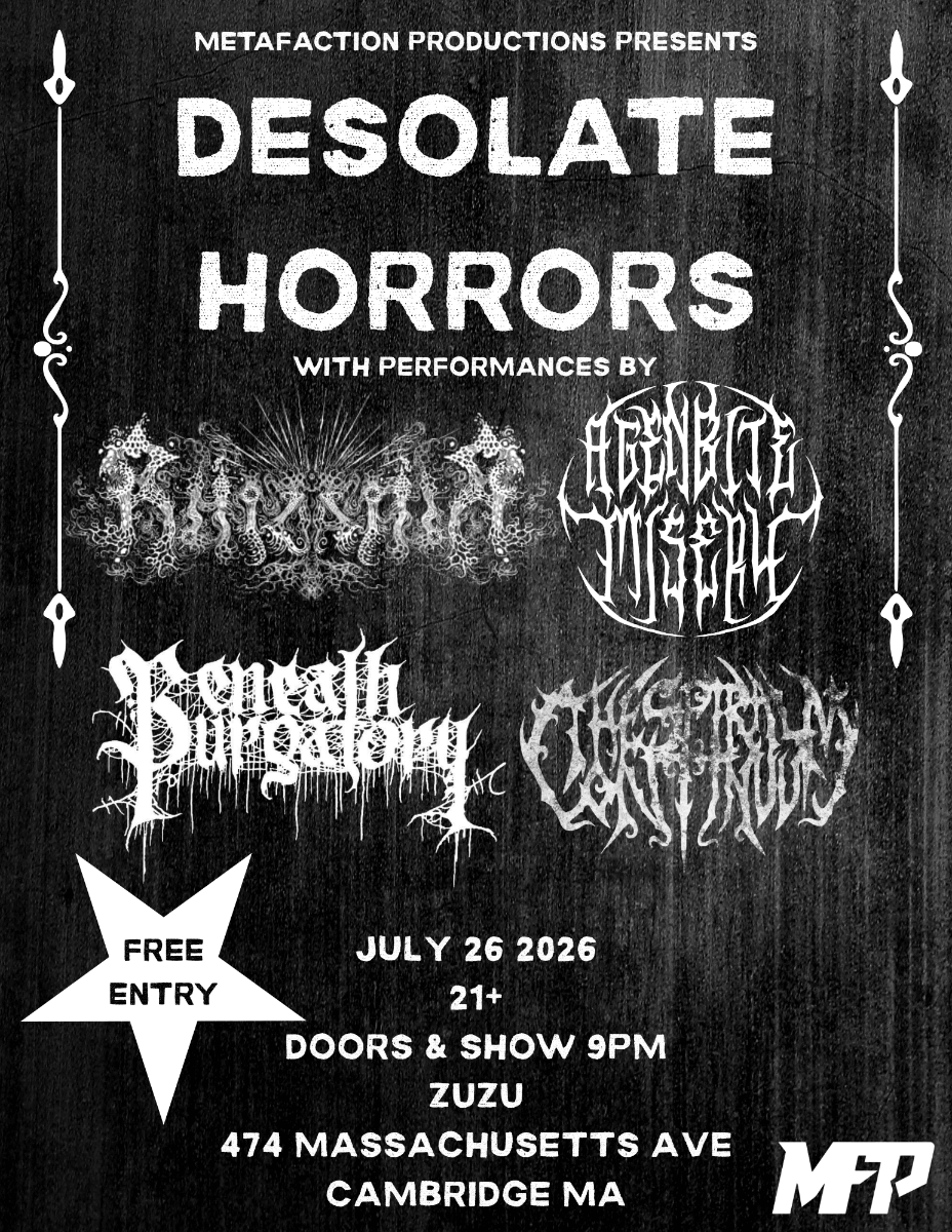 Metafaction Productions Presents: Desolate Horrors w/ Rhizaria, Agenbite Misery, Beneath Purgatory, The Spiral Continuum | Event Image