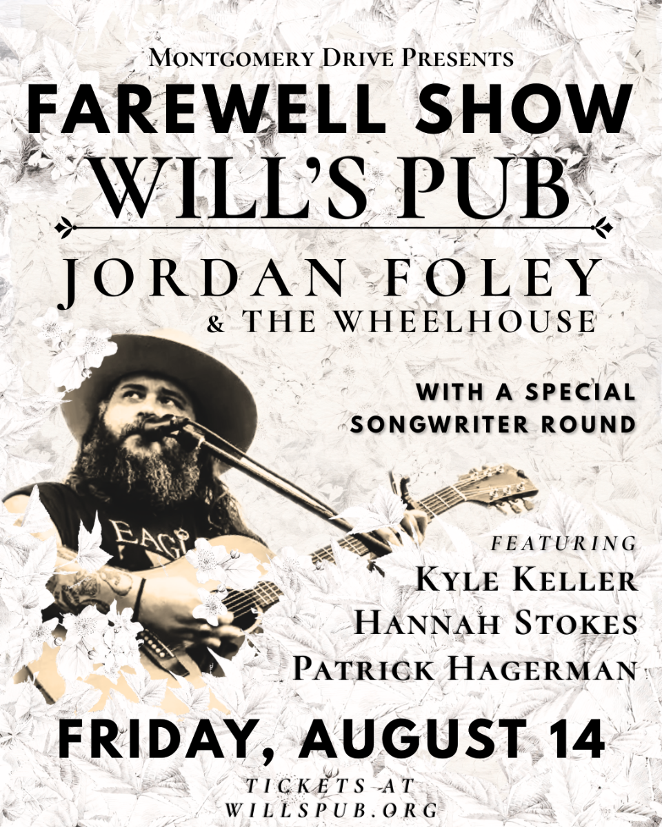 Just announced: Jordan Foley & The Wheelhouse Farewell Show featuring Kyle Keller, Hannah Stokes, and Patrick Hagerman at Will's Pub — Aug 14