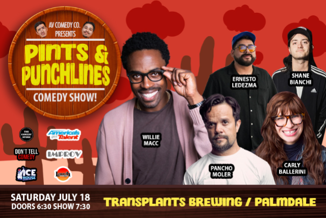 PINTS & PUNCHLINES COMEDY SHOW FEATURING WILLIE MACC