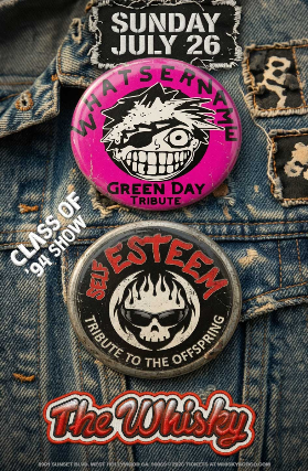 WHATSERNAME (Green Day Tribute), SELF ESTEEM (Offspring Tribute) - Event on Eventsfy