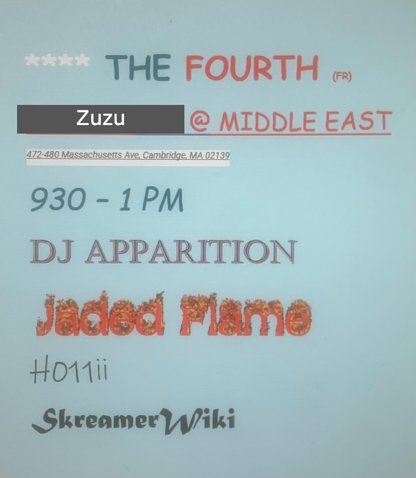 DJ APPARITION, Jaded Flame, H011ii, SkreamerWiki | Event Image