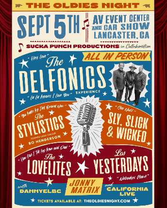 THE OLDIES CAR SHOW WITH THE DELFONICS STYLISTICS THE LOVELITES & LOS YESTERDAYS SLY SLICK AND WICKED