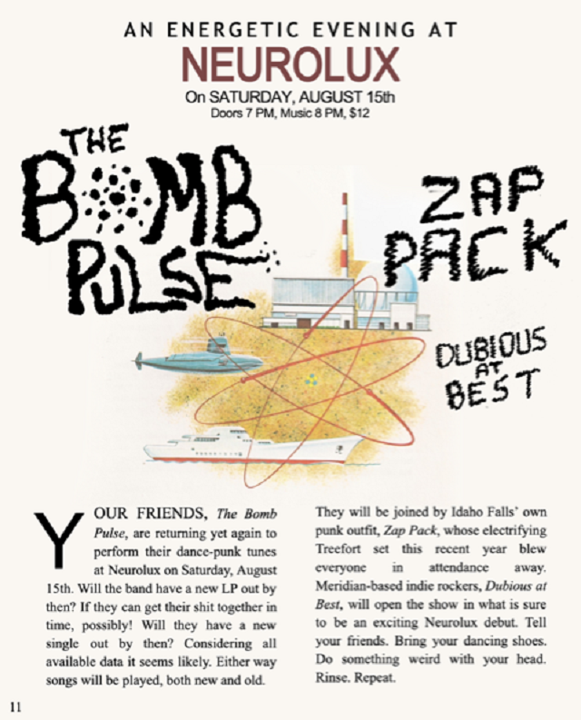 The Bomb Pulse , Zap Pack, Dubious at Best
