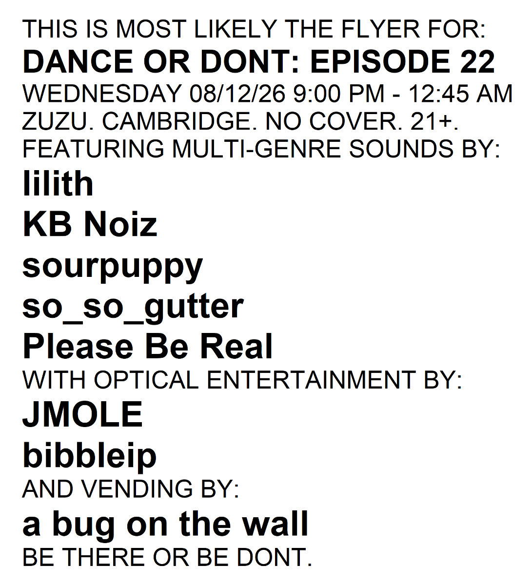 DANCE OR DON'T: EPISODE 22