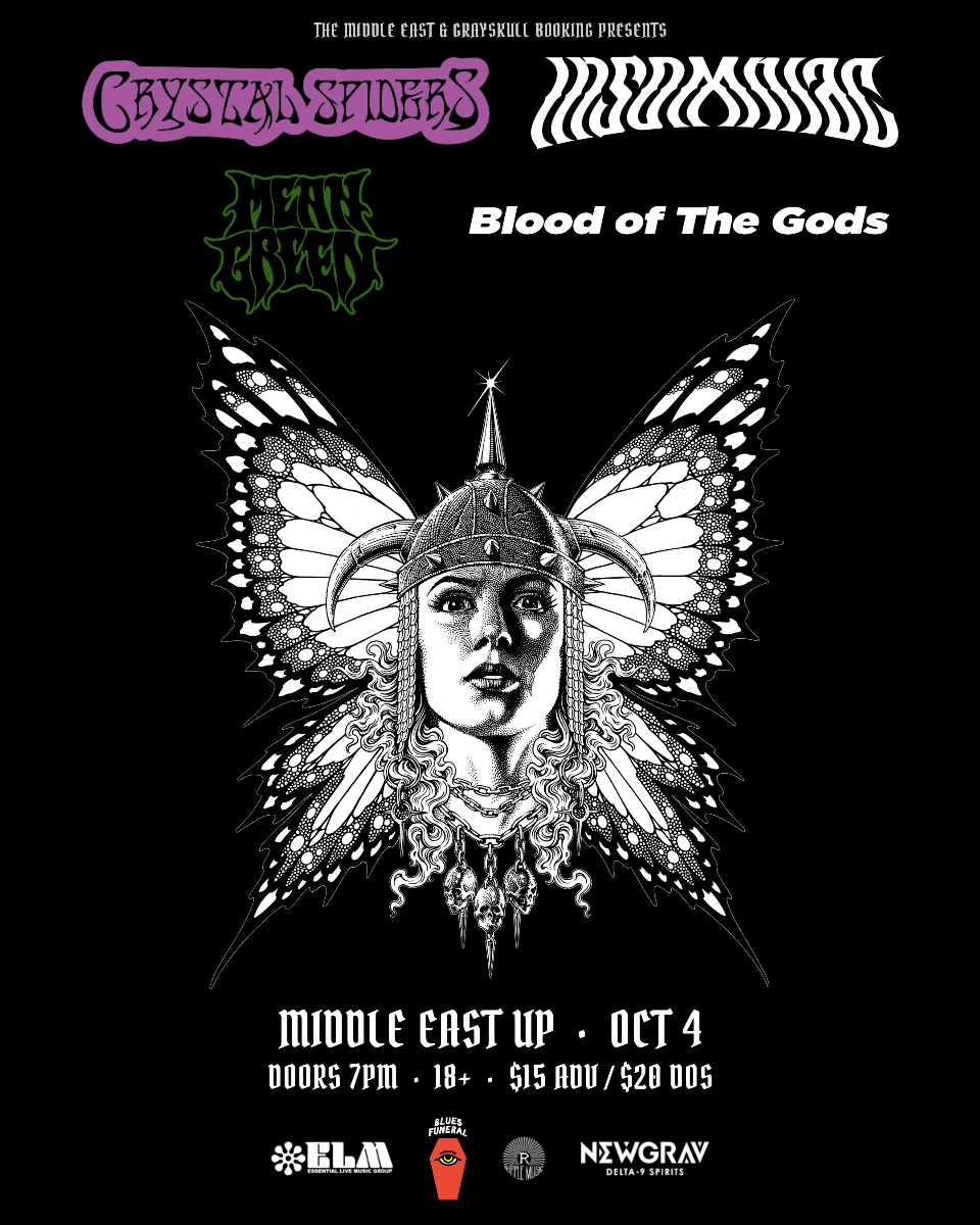 Crystal Spiders, Insomniac, Mean Green, Blood of the Gods at Middle East - Upstairs in Boston, MA