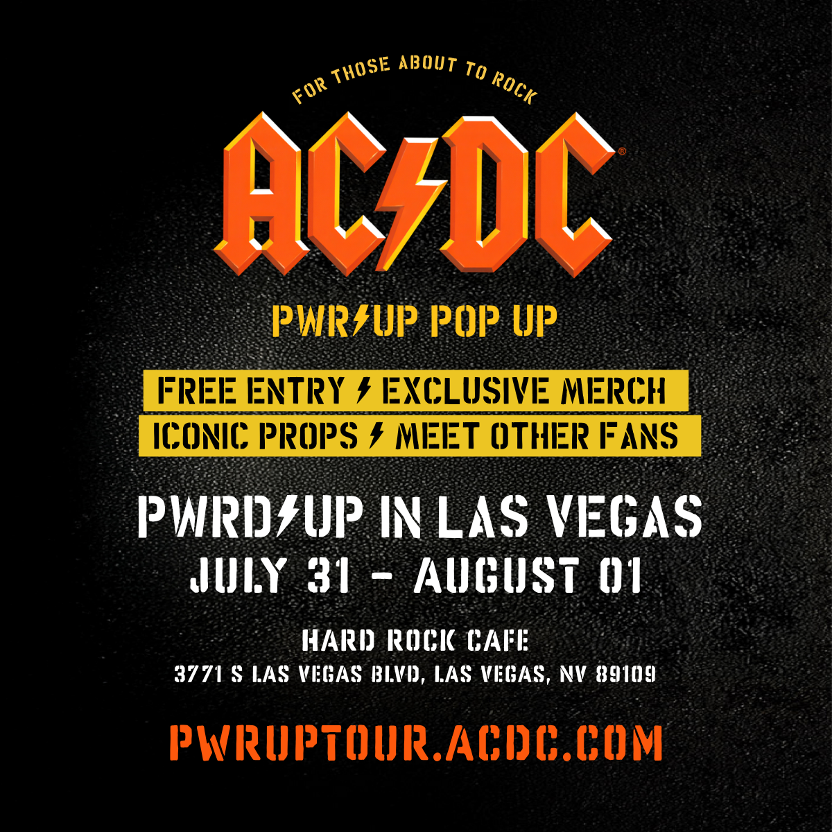AC/DC PWR UP POP UP SHOP