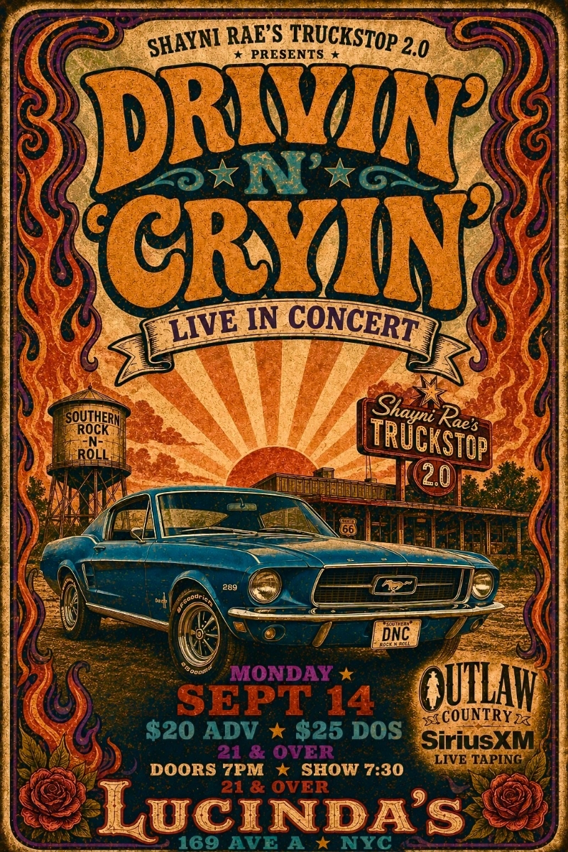 Very Special Guests Drivin' N' Cryin' Live at Lucinda's for Shayni Rae's Truckstop. Sirius XM Outlaw Country Live Taping!!