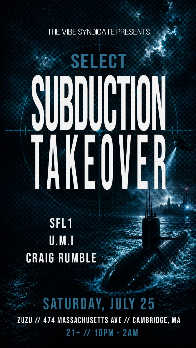 The Vibe Syndicate Presents: Select SUBDUCTION TAKEOVER | Event Image