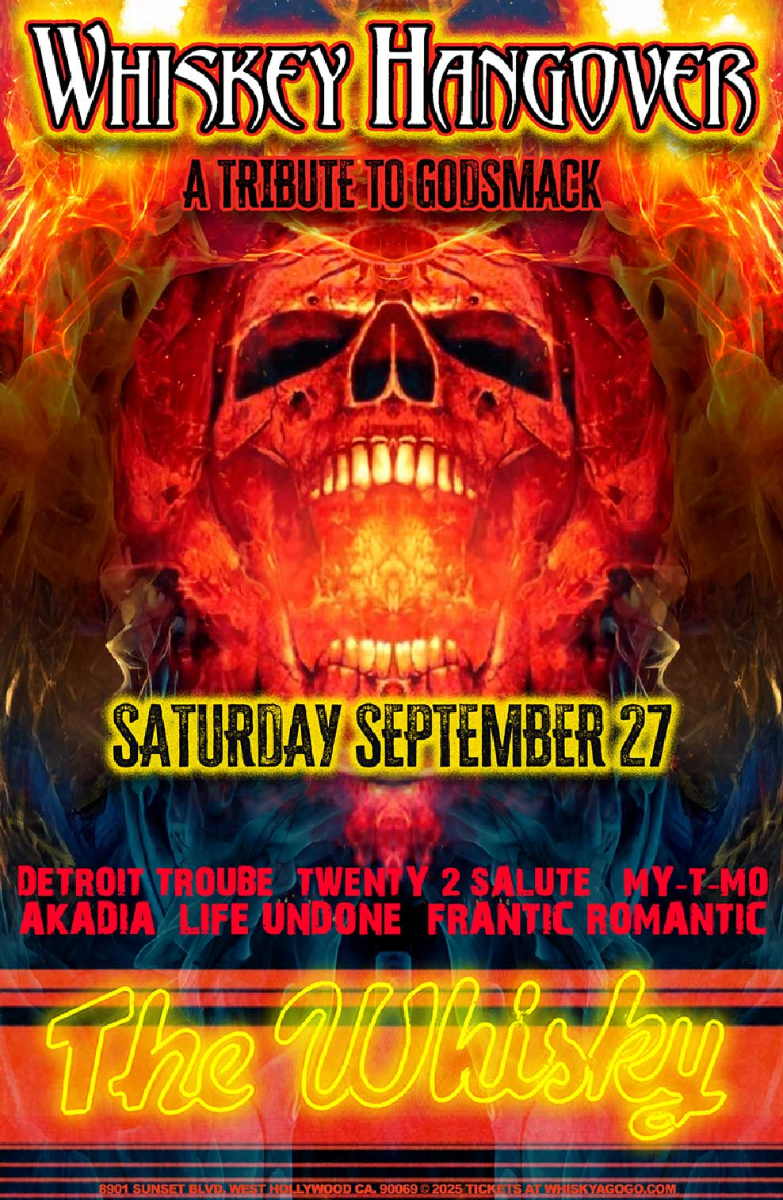 Whiskey Hangover (Tribute to Godsmack), Detriot Trouble, My-T-Mo, Akadia, Life Undone, Frantic Romantic