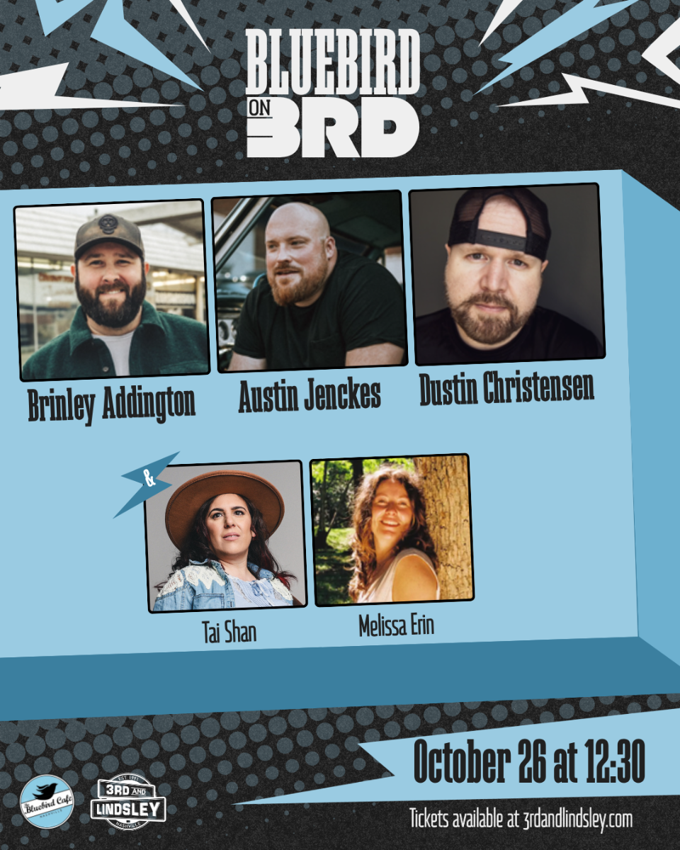 Bluebird On 3rd featuring Brinley Addington , Austin Jenckes & Dustin Christensen with Tai Shan + Melissa Erin
