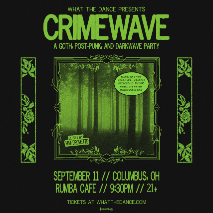 CRIMEWAVE: A GOTH, POST-PUNK & DARKWAVE PARTY at Rumba Cafe – Columbus, OH