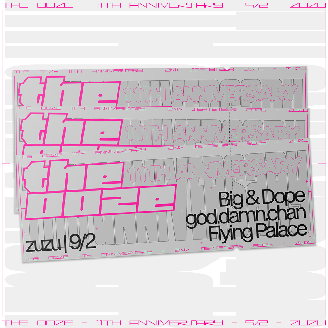 The Ooze, Big & Dope, God.Damn.Chan, Flying Palace | Event Image