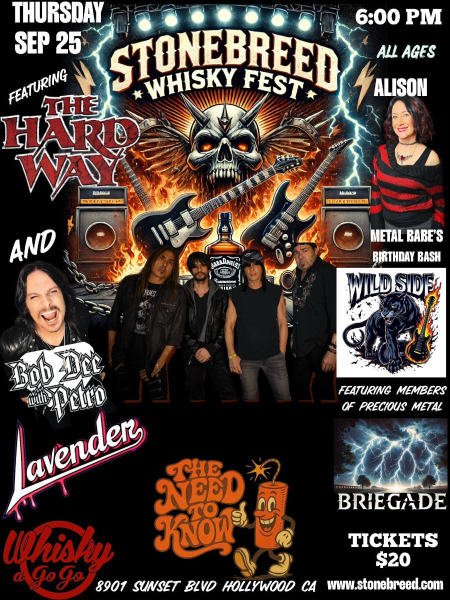 Stonebreed, The Hard Way, Bob Dee with Petro, Wild Side featuring Precious Metal, Lavender, The Need to Know, Briegade