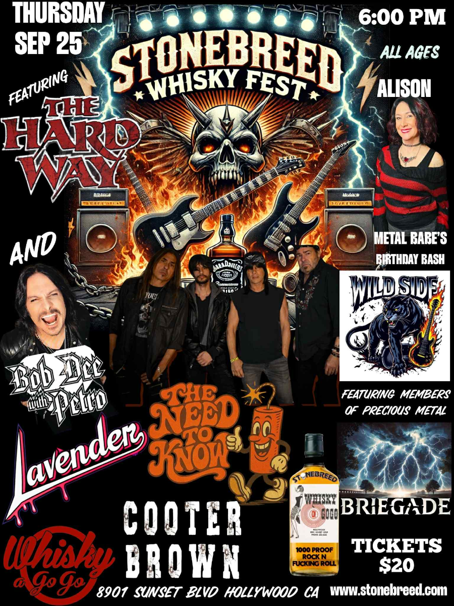 Stonebreed, Cooter Brown, The Hard Way, Wild Side featuring Precious Metal, Bob Dee with Petro, Lavender, The Need to Know, Briegade