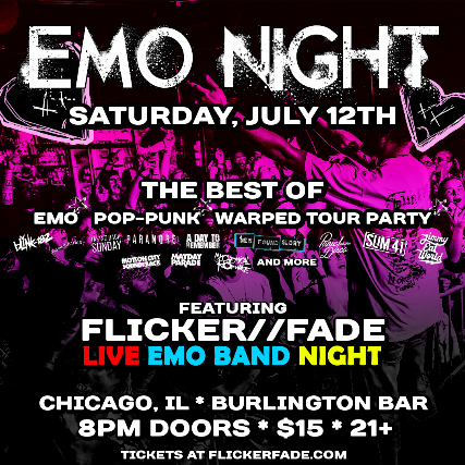 FLICKER//FADE LIVE EMO BAND NIGHT