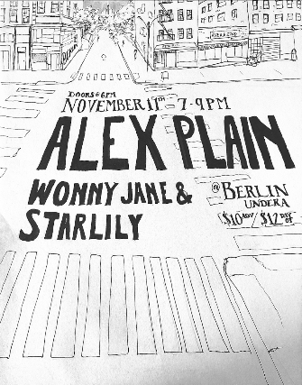 Alex Plain | Wonny Jane | Starlily — gig artwork