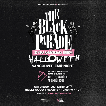 The Black Parade Halloween Emo Night Vancouver at Hollywood Theatre - Oct 24 2026