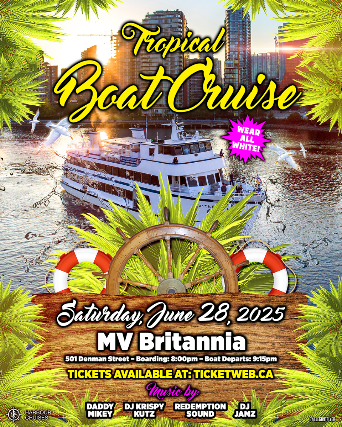 TROPICAL BOAT CRUISE GLOW PARTY : (BOARDING - 8:00PM / SAILING - 9:15PM)