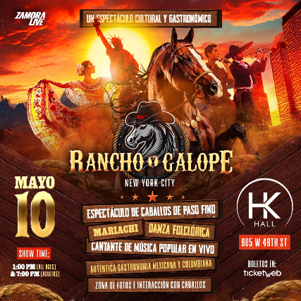 Early Family Show – Rancho y Galope New York City – Live paso fino horse show & Cultural Dinner Experience + Mariachis + Folklor + Despecho! at HK Hall – New York, NY
