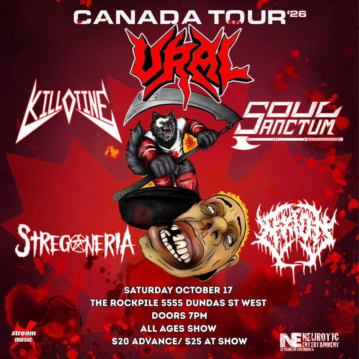 Ural, Killotine, Soul Sanctum, Stregoneria, Axion