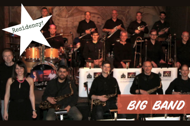 BIG BAND & BBQ: Chicago Skyliner’s w/ Bill O’Connell artwork from FitzGerald's
