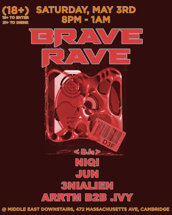 Brave Rave feat DJ Niqi, Jun, 3NLIALIEN, ARRTM B2B .IVY