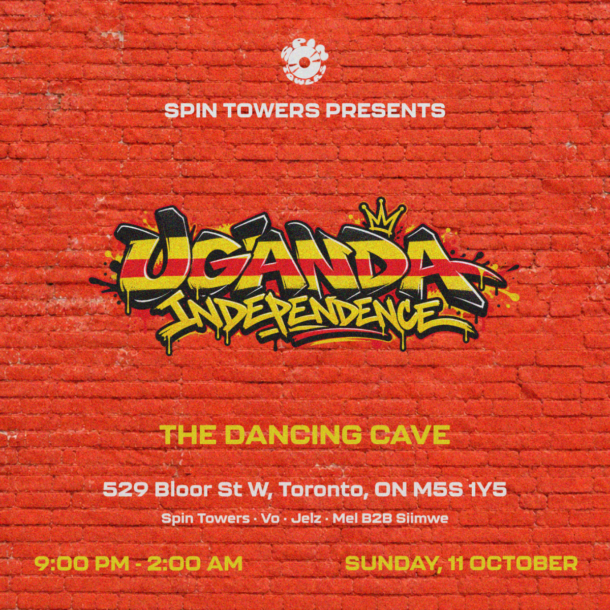 Uganda Independence 2026 — Spin Towers, Vo, Jelz, Mel B2B Siimw