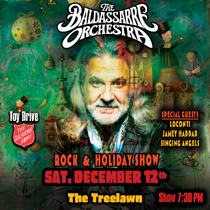 Cartel de The Baldassarre Orchestra's Rock & Holiday All-Star Show